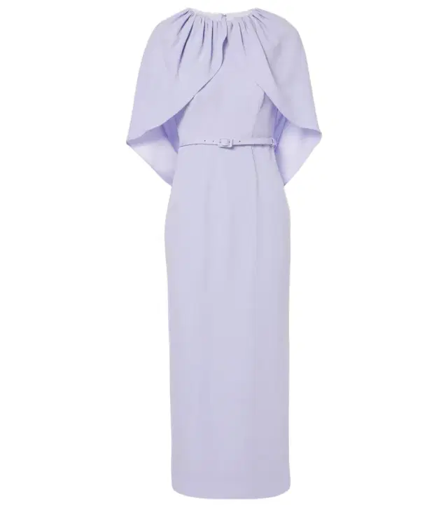 Roland Mouret Caped crêpe satin cocktail dress