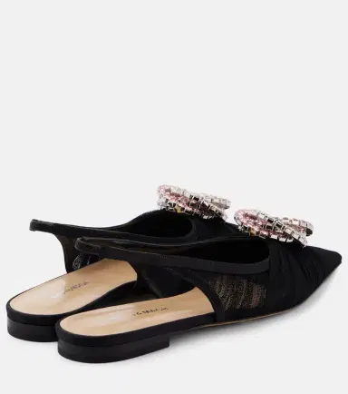 Mach & Mach Galaxy tulle slingback flats | Thumbnail 3
