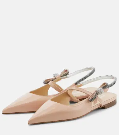 Mach & Mach Crystal Cube patent leather slingback flats | Thumbnail 3 Mach & Mach Crystal Cube patent leather slingback flats | Thumbnail 3