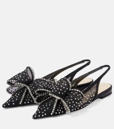 Mach & Mach Le Cadeau mesh slingback flats | Thumbnail 3