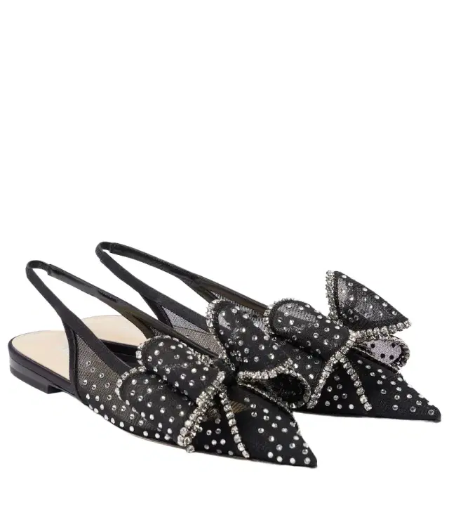 Mach & Mach Le Cadeau mesh slingback flats