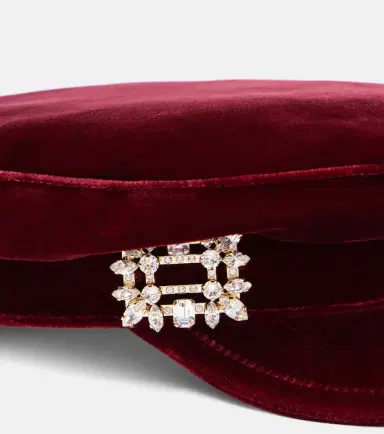 Roger Vivier Baker Boy velvet newsboy cap | Thumbnail 5