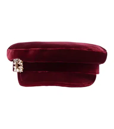 Roger Vivier Baker Boy velvet newsboy cap | Thumbnail 1
