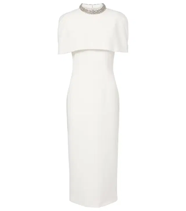 Roland Mouret Embellished crêpe cocktail dress