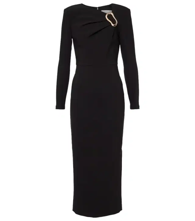 Roland Mouret Asymmetric crêpe midi dress