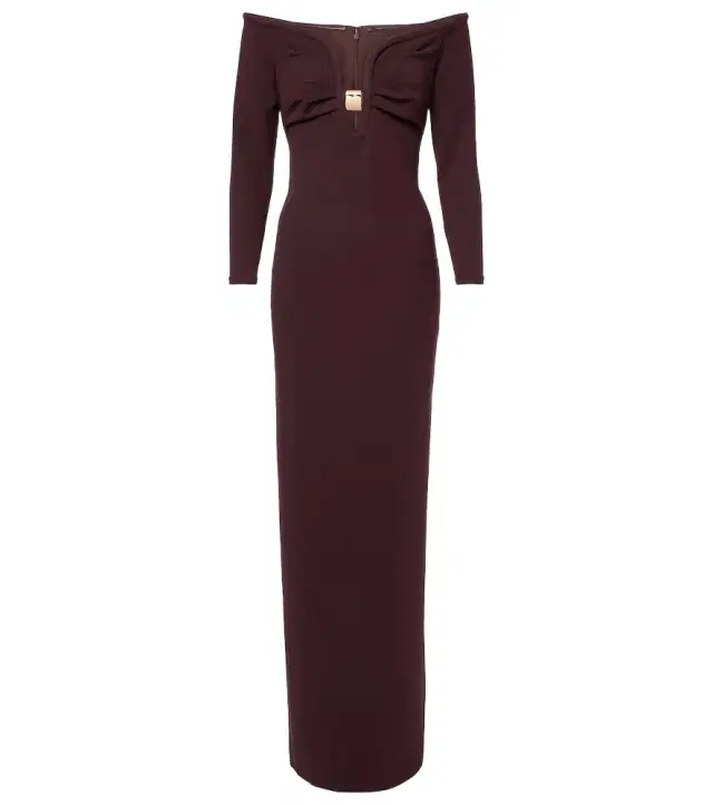 Roland Mouret Embellished cady gown