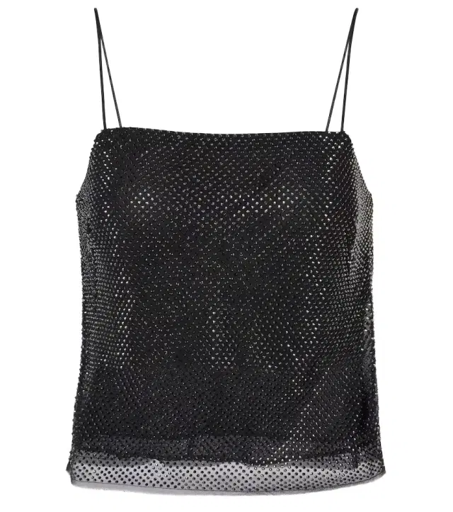 Roland Mouret Embellished silk chiffon camisole