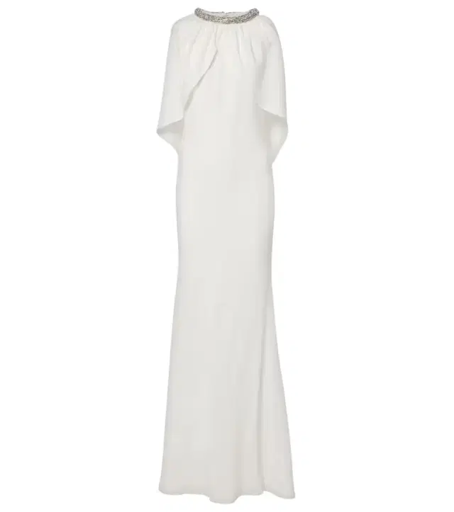 Roland Mouret Bridal embellished caped gown