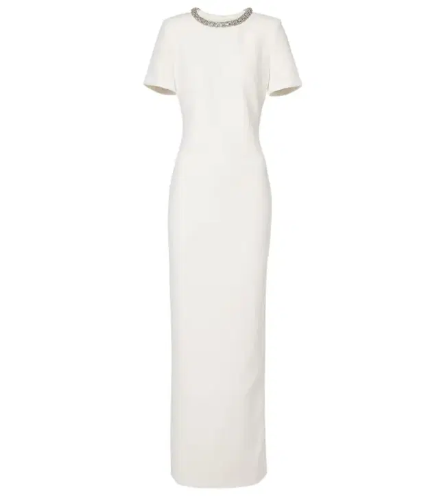 Roland Mouret Embellished crêpe gown