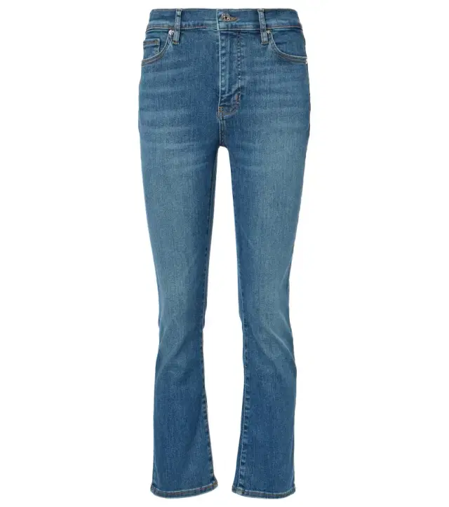 Frame Le High Straight cropped straight jeans