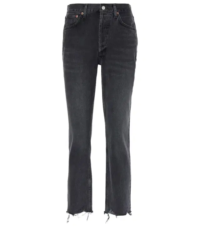 Riley high-rise cropped straight jeans