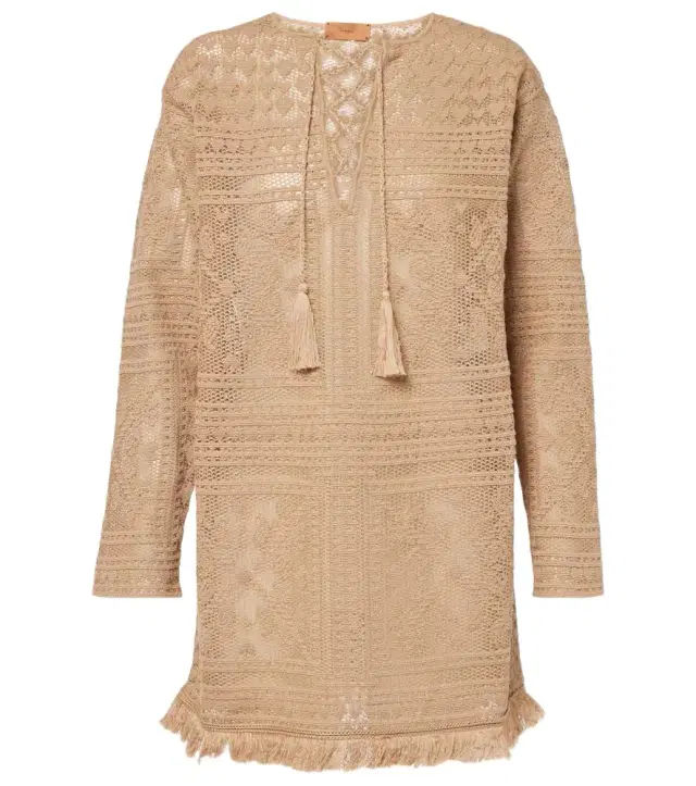Alanui Kiss By The Book lace minidress