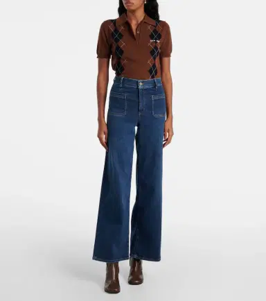 Frame Le Slim Palazzo high-rise wide-leg jeans | Thumbnail 4