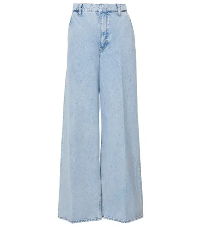 Frame High-rise wide-leg jeans