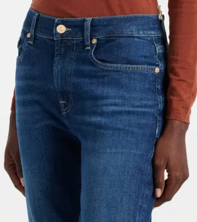 7 For All Mankind Mid-rise cropped skinny jeans | Thumbnail 2