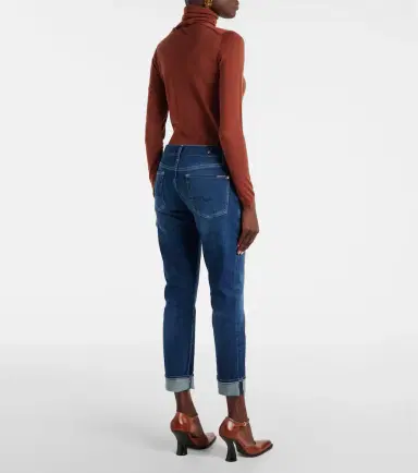 7 For All Mankind Mid-rise cropped skinny jeans | Thumbnail 7