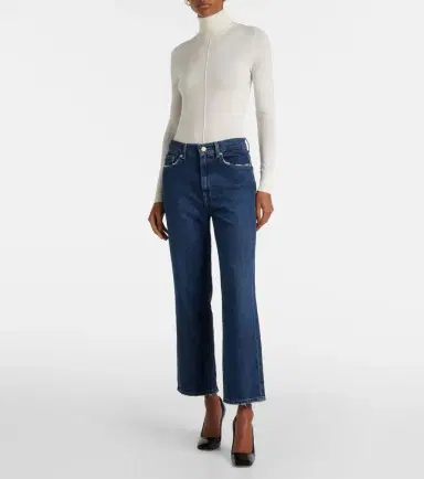 7 For All Mankind High-rise cropped straight jeans | Thumbnail 3