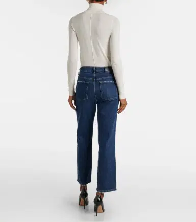 7 For All Mankind High-rise cropped straight jeans | Thumbnail 6