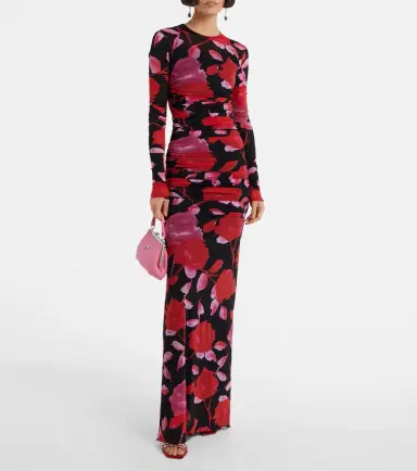 BLUMARINE Fine Jer printed maxi dress | Thumbnail 3
