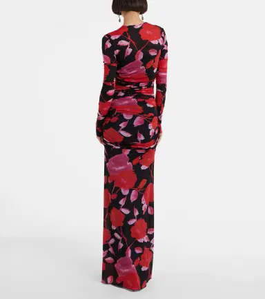 BLUMARINE Fine Jer printed maxi dress | Thumbnail 5