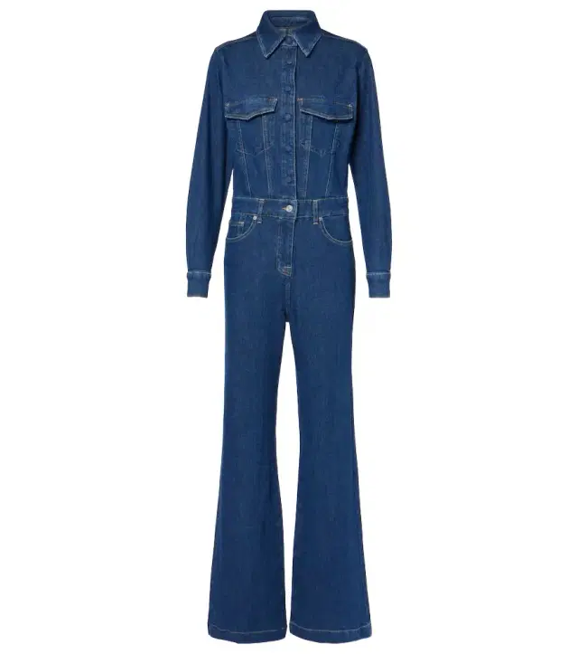 7 For All Mankind Flared denim jumpsuit