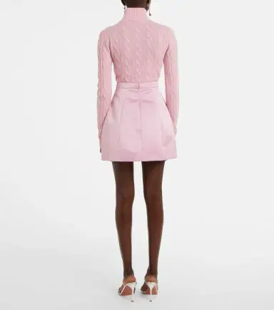 BLUMARINE Duchesse high-rise satin miniskirt | Thumbnail 4