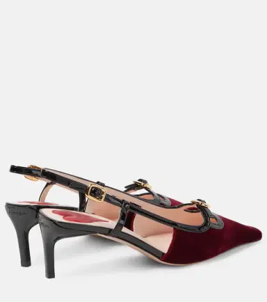 Roger Vivier Viv' Canard 55 velvet slingback pumps | Thumbnail 3 Roger Vivier Viv' Canard 55 velvet slingback pumps | Thumbnail 3