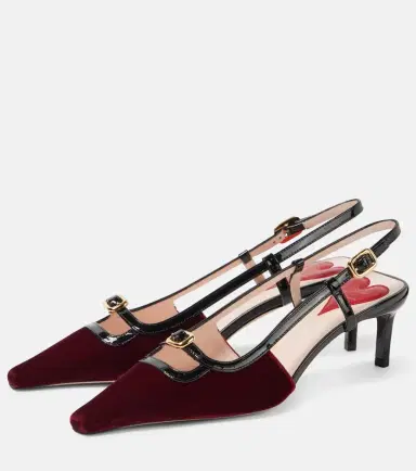 Roger Vivier Viv' Canard 55 velvet slingback pumps | Thumbnail 4 Roger Vivier Viv' Canard 55 velvet slingback pumps | Thumbnail 4