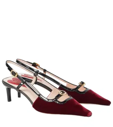 Roger Vivier Viv' Canard 55 velvet slingback pumps | Thumbnail 1 Roger Vivier Viv' Canard 55 velvet slingback pumps | Thumbnail 1