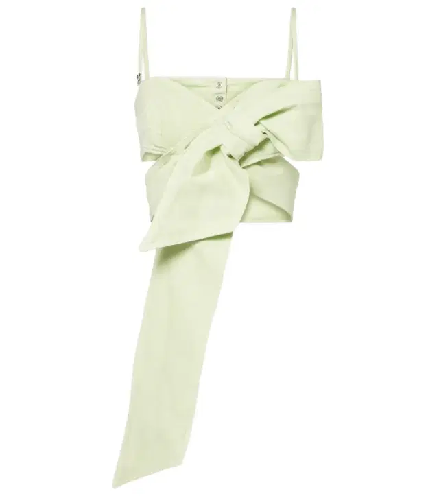 BLUMARINE Bow-detail denim top