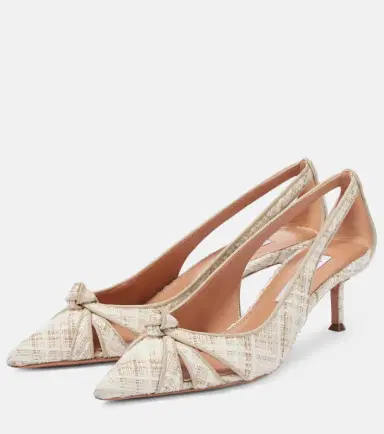Aquazzura Premiere 50 cutout tweed pumps | Thumbnail 4 Aquazzura Premiere 50 cutout tweed pumps | Thumbnail 4