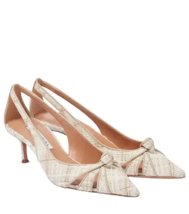 Aquazzura Premiere 50 cutout tweed pumps | Thumbnail 1 Aquazzura Premiere 50 cutout tweed pumps | Thumbnail 1