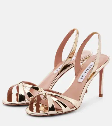 Aquazzura Tati 85 metallic leather sandals | Thumbnail 3 Aquazzura Tati 85 metallic leather sandals | Thumbnail 3