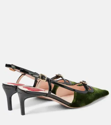 Roger Vivier Viv' Canard leather-trimmed slingback pumps | Thumbnail 2 Roger Vivier Viv' Canard leather-trimmed slingback pumps | Thumbnail 2