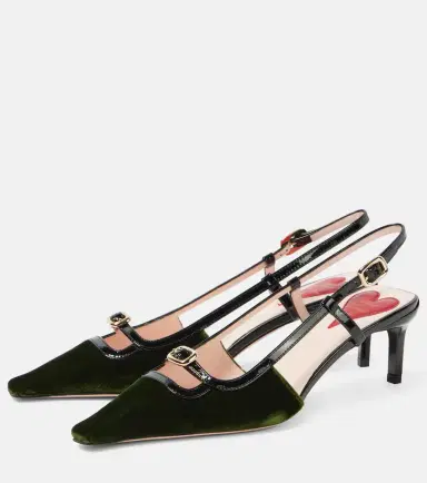 Roger Vivier Viv' Canard leather-trimmed slingback pumps | Thumbnail 3 Roger Vivier Viv' Canard leather-trimmed slingback pumps | Thumbnail 3