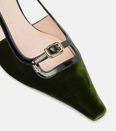 Roger Vivier Viv' Canard leather-trimmed slingback pumps | Thumbnail 4 Roger Vivier Viv' Canard leather-trimmed slingback pumps | Thumbnail 4