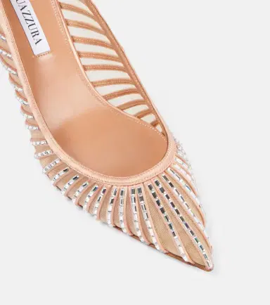 Aquazzura Passions Crystal 65 satin pumps | Thumbnail 2