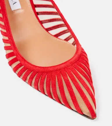 Aquazzura Passions 65 suede and mesh pumps | Thumbnail 5