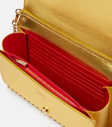 Christian Louboutin Paloma spiked metallic leather clutch | Thumbnail 2