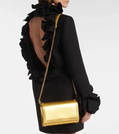 Christian Louboutin Paloma spiked metallic leather clutch | Thumbnail 5