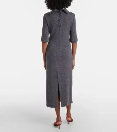 Proenza Schouler White Label Cerine ribbed-knit bouclé midi dress | Thumbnail 3