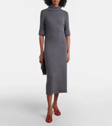 Proenza Schouler White Label Cerine ribbed-knit bouclé midi dress | Thumbnail 5
