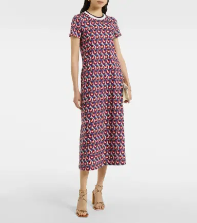 La DoubleJ Sporty Swing printed cotton jersey midi dress | Thumbnail 4