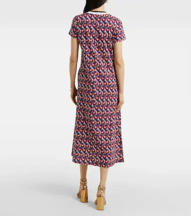 La DoubleJ Sporty Swing printed cotton jersey midi dress | Thumbnail 6