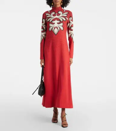 La DoubleJ Halle printed satin midi dress | Thumbnail 2