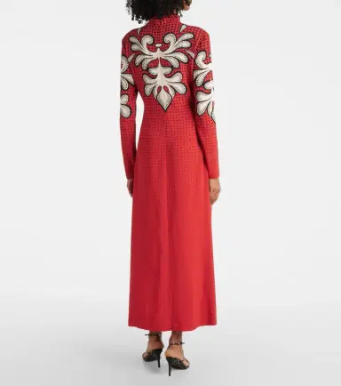 La DoubleJ Halle printed satin midi dress | Thumbnail 3
