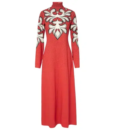 La DoubleJ Halle printed satin midi dress | Thumbnail 1