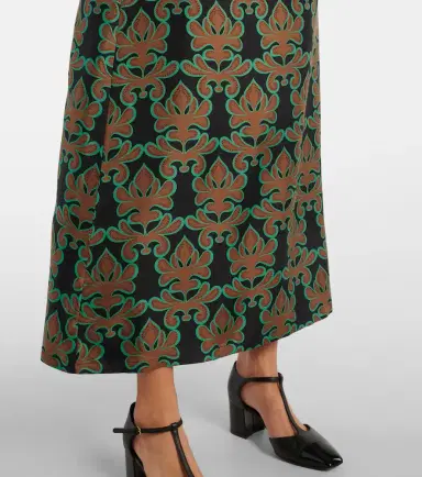 La DoubleJ Swing printed silk twill midi dress | Thumbnail 2
