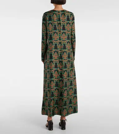 La DoubleJ Swing printed silk twill midi dress | Thumbnail 5
