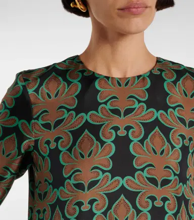 La DoubleJ Swing printed silk twill midi dress | Thumbnail 6